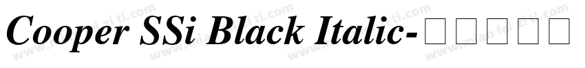 Cooper SSi Black Italic字体转换